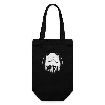 Moon Vintage Funny Simple Scary costume Halloween - Geschenkbeutel für Flaschen - Schwarz - Vorne