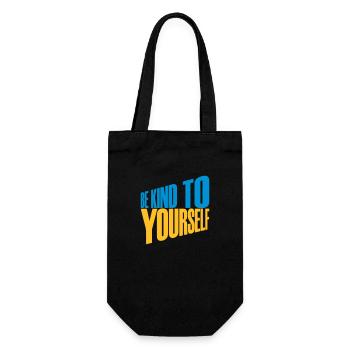 be kind to yourself - Gift Bag for Bottles - black - Front