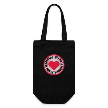 be kind to yourself - Gift Bag for Bottles - black - Front