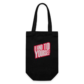 be kind to yourself - Gift Bag for Bottles - black - Front
