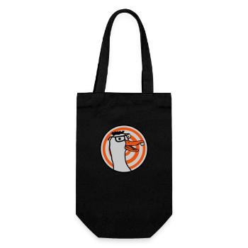 Cartoon Geek Gans Horn Lunettes - Sac à bouteille - noir - Devant