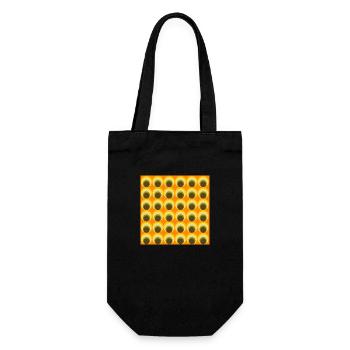 Geometrische vintage Kreise - Geschenkbeutel für Flaschen - Schwarz - Vorne