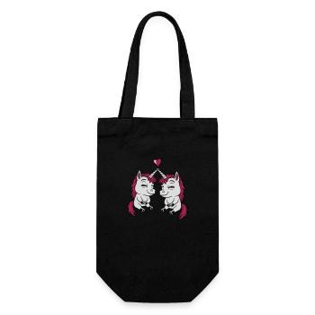 2 Amis Licorne Amour - Sac à bouteille - noir - Devant