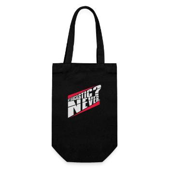 me sarcastic never quote - Gift Bag for Bottles - black - Front