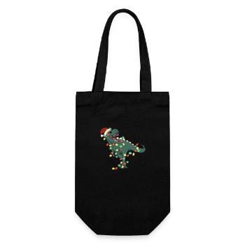 Lumières de Noël Dinosaure Noël - Sac à bouteille - noir - Devant