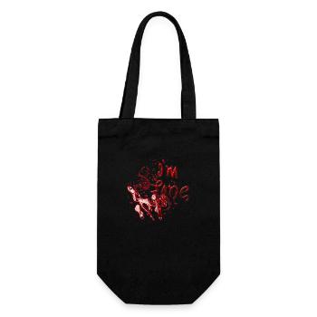 Halloween gruselige Hexe Horror Geist Monster Blut - Geschenkbeutel für Flaschen - Schwarz - Vorne