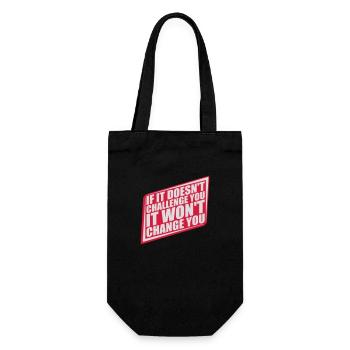 Workout Fitness Motivation Quote - Gift Bag for Bottles - black - Front