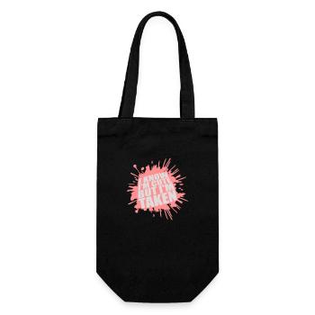 cute but taken Zitat - Geschenkbeutel für Flaschen - Schwarz - Vorne