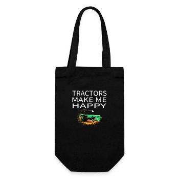 Traktor - Geschenkbeutel für Flaschen - Schwarz - Vorne