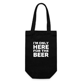 Bier - Geschenkbeutel für Flaschen - Schwarz - Vorne