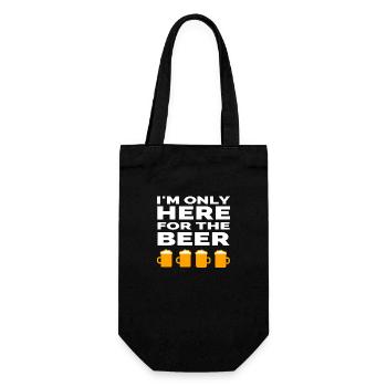 Bier - Geschenkbeutel für Flaschen - Schwarz - Vorne