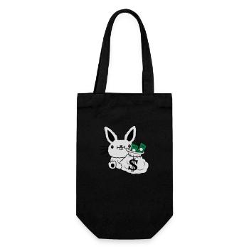 Rich Money Bag Billets de banque de lapin de Pâques - Sac à bouteille - noir - Devant