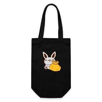 Lapin de Pâques grand sac d’oeufs - Sac à bouteille - noir - Devant