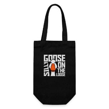 goose on the loose - Geschenkbeutel für Flaschen - Schwarz - Vorne