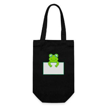 Texte présent bouclier de grenouille - Sac à bouteille - noir - Devant