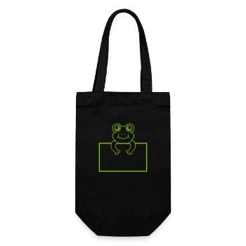 Shield show comic frog - Gift Bag for Bottles - black - Front