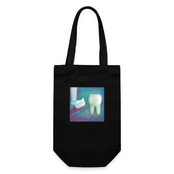 Dental health - Gift Bag for Bottles - black - Front