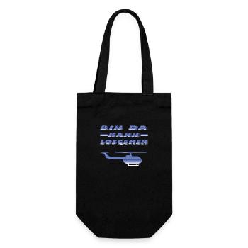 Hubschrauber - Geschenkbeutel für Flaschen - Schwarz - Vorne