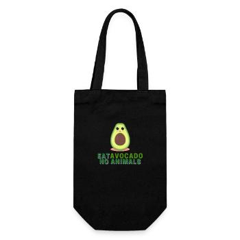 Eat Avocado no Animals - Gift Bag for Bottles - black - Front