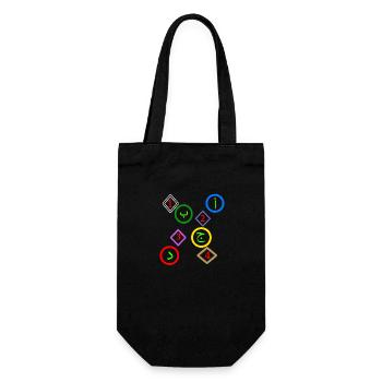 Numbers and letters - Gift Bag for Bottles - black - Front