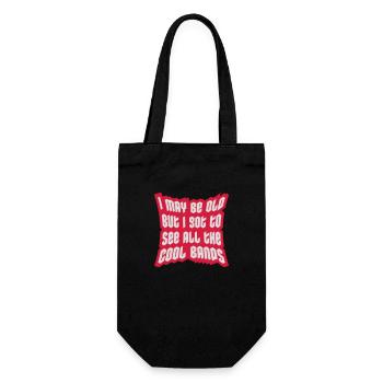 I may be old - Gift Bag for Bottles - black - Front