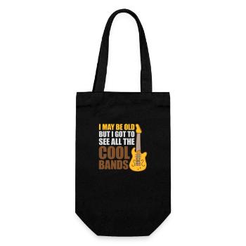 I may be old - Gift Bag for Bottles - black - Front