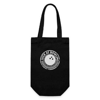 I suck at bowling - Geschenkbeutel für Flaschen - Schwarz - Vorne