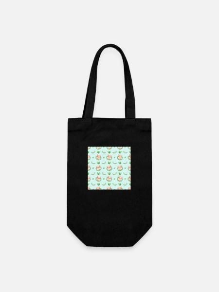 Cute Tiger Animal Pattern - Geschenkbeutel für Flaschen - Schwarz