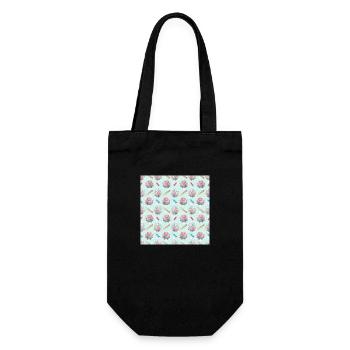 Cute Elephant Animal Pattern - Geschenkbeutel für Flaschen - Schwarz - Vorne