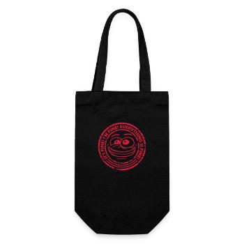 everything is fine quote - Gift Bag for Bottles - black - Front