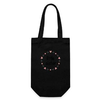 little sister - Geschenkbeutel für Flaschen - Schwarz - Vorne