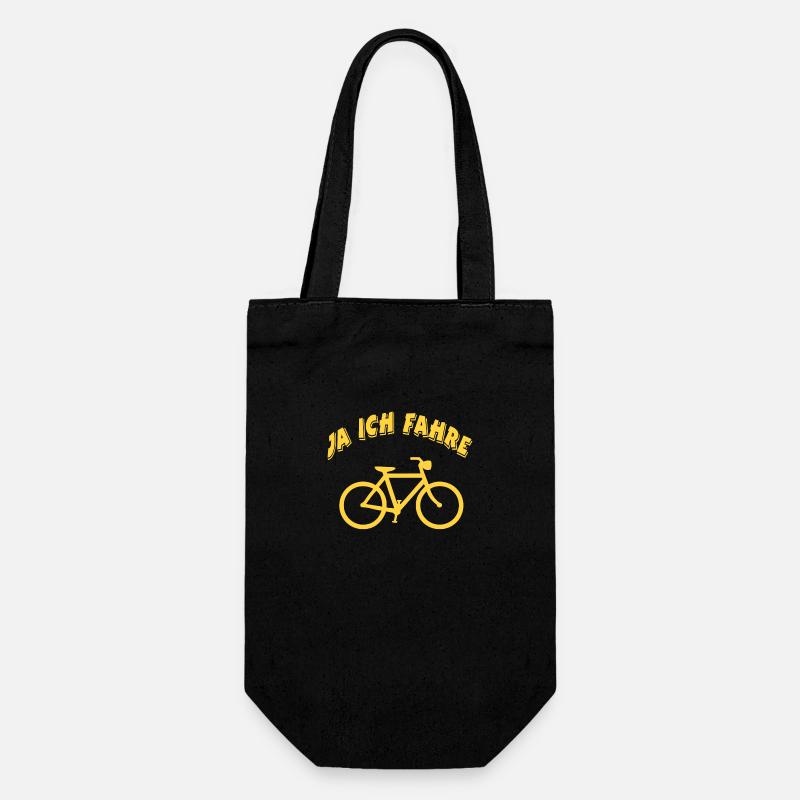 Fahrrad - Geschenkbeutel für Flaschen - Schwarz
