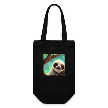 Cute Sloth Poster - Gift Bag for Bottles - black - Front