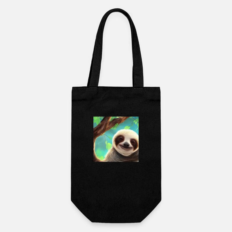 Cute Sloth Poster - Gift Bag for Bottles - black