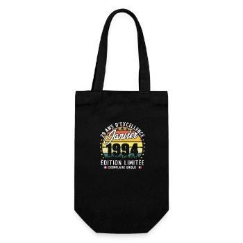 Vintage Cadeau Anniversaire 29 Ans Janvier 1994 - Sac à bouteille - noir - Devant