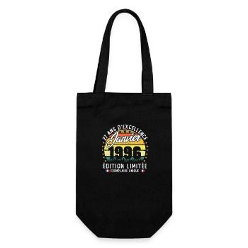 Vintage Cadeau Anniversaire 27 Ans Janvier 1996 - Sac à bouteille - noir - Devant
