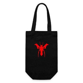 Fliegende Spinne - Geschenkbeutel für Flaschen - Schwarz - Vorne