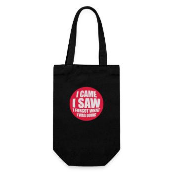 I came saw forget - Gift Bag for Bottles - black - Front