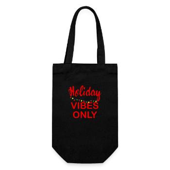 Holiday vibes only - Gift Bag for Bottles - black - Front