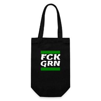 Gegen die Grünen - Geschenkbeutel für Flaschen - Schwarz - Vorne
