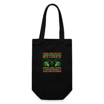 Fishing Fishing Sport Fish Fishing Shirt - Gift Bag for Bottles - black - Front