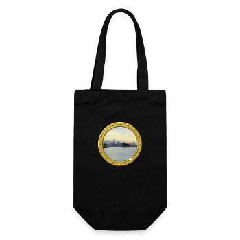 New York-Ölhafen - Geschenkbeutel für Flaschen - Schwarz - Vorne