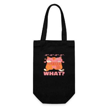 What? - Gift Bag for Bottles - black - Front