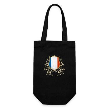 France French Paris France Europe Eiffel Tower - Gift Bag for Bottles - black - Front