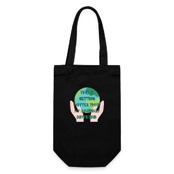Stop global warming - Gift Bag for Bottles - black - Front