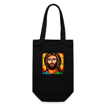 Portrait of Jesus Christ - Gift Bag for Bottles - black - Front