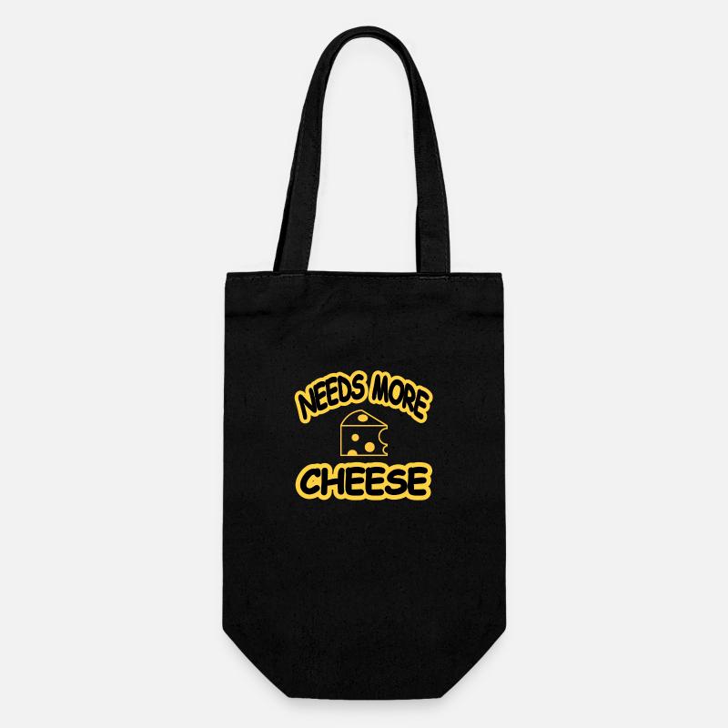 Käse - Geschenkbeutel für Flaschen - Schwarz