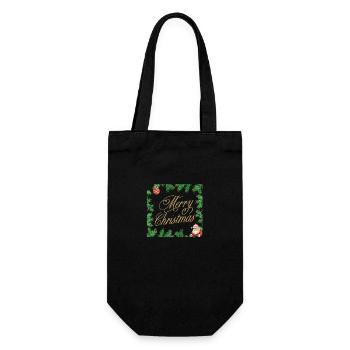 Merry Christmas - Sac à bouteille - noir - Devant