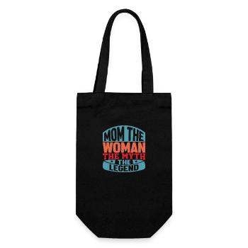 Mama Mama Die Frau Der Mythos Die Legende - Geschenkbeutel für Flaschen - Schwarz - Vorne