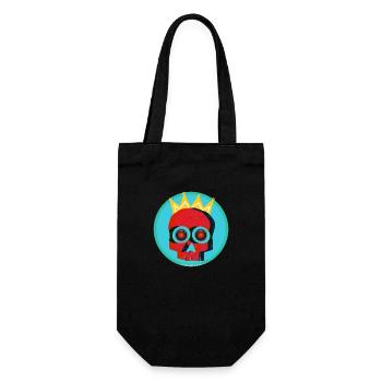 skull - Geschenkbeutel für Flaschen - Schwarz - Vorne